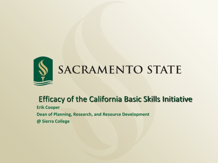 efficacy of the california basic skills