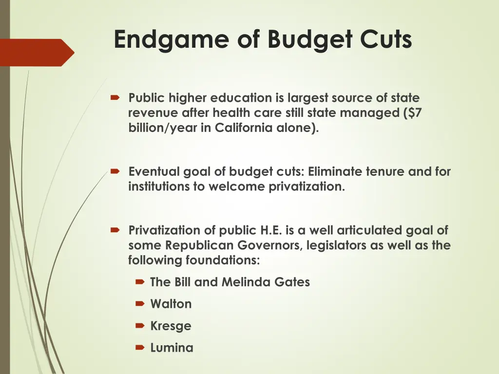 endgame of budget cuts