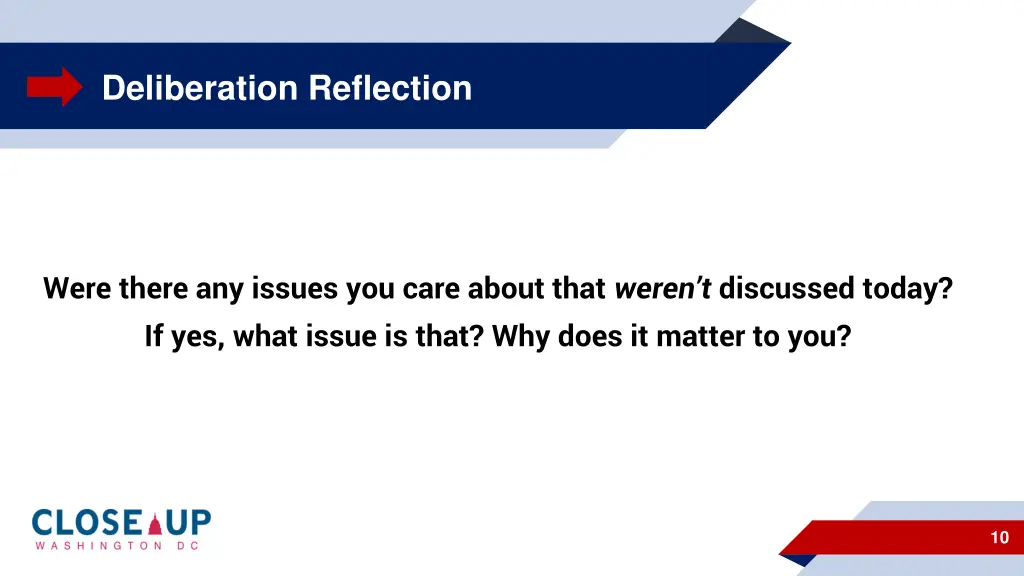 deliberation reflection