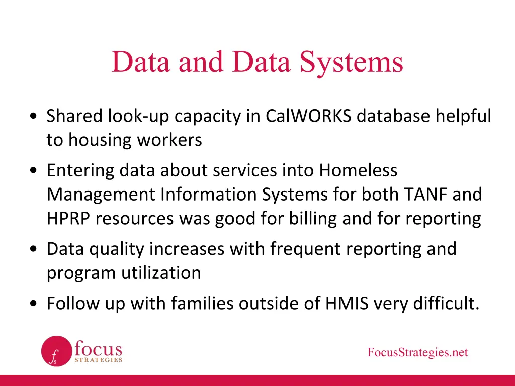 data and data systems