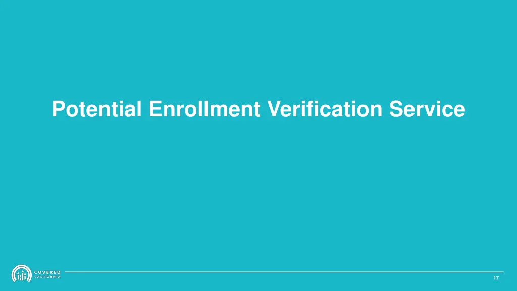 potential enrollment verification service