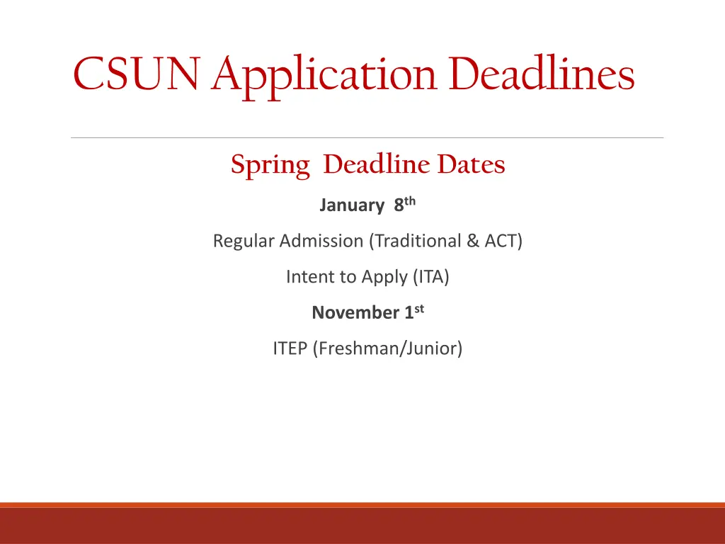 csun application deadlines 1