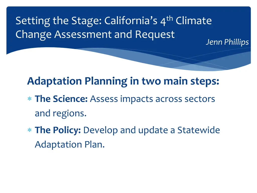 setting the stage california s 4 th climate 1