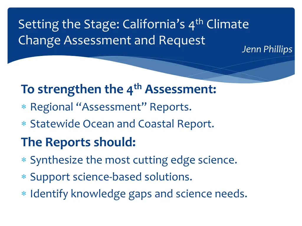 setting the stage california s 4 th climate 4