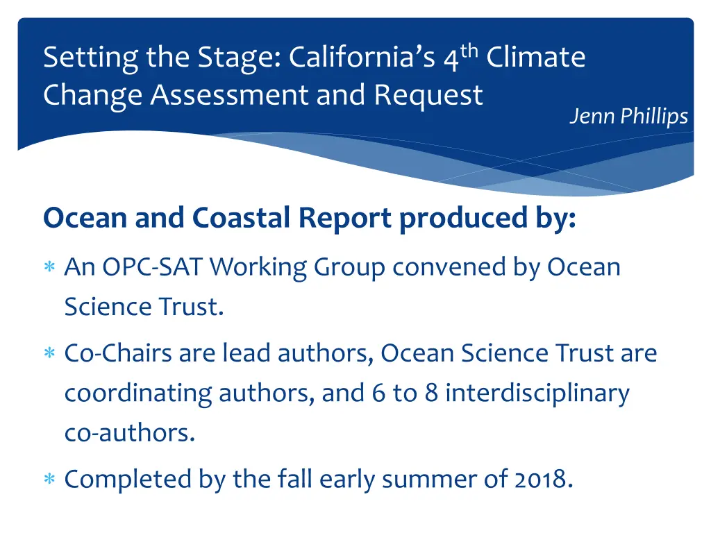 setting the stage california s 4 th climate 5