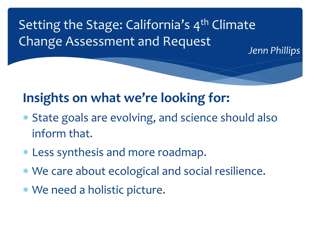 setting the stage california s 4 th climate 6