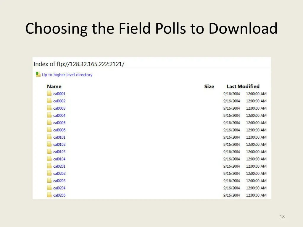 choosing the field polls to download