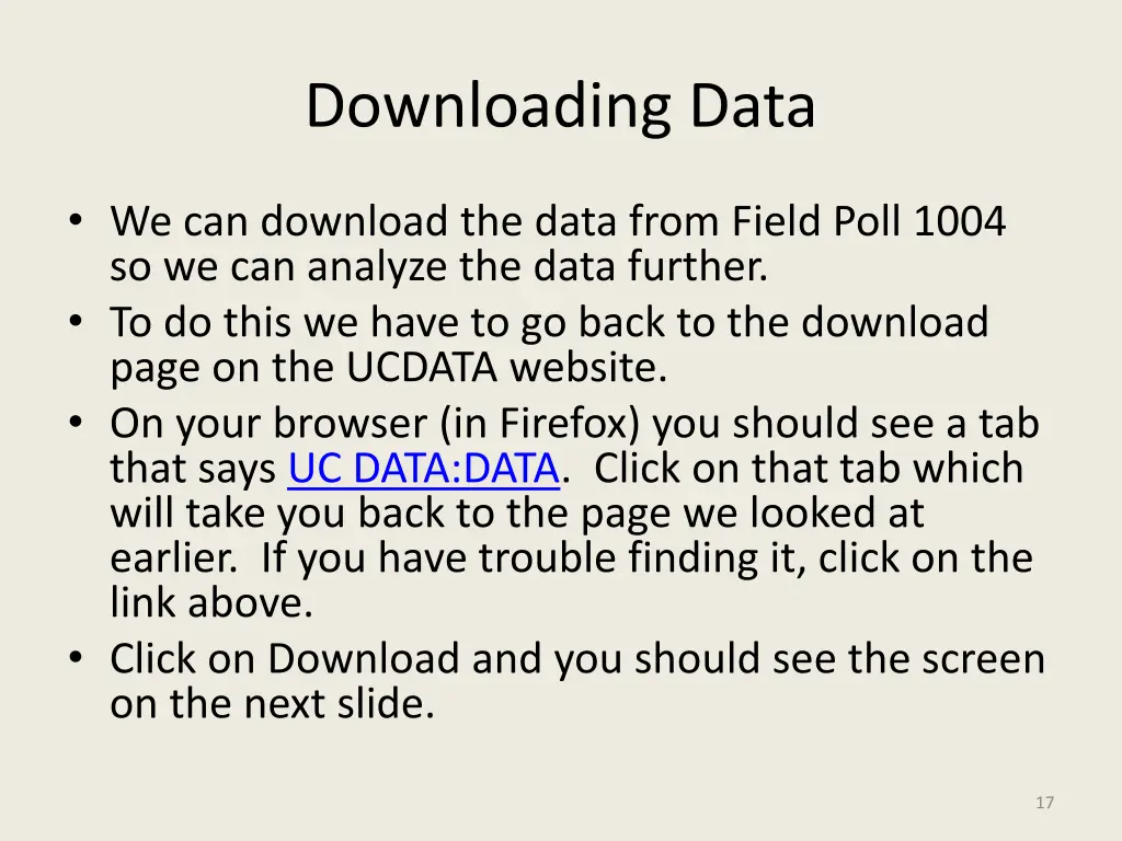 downloading data