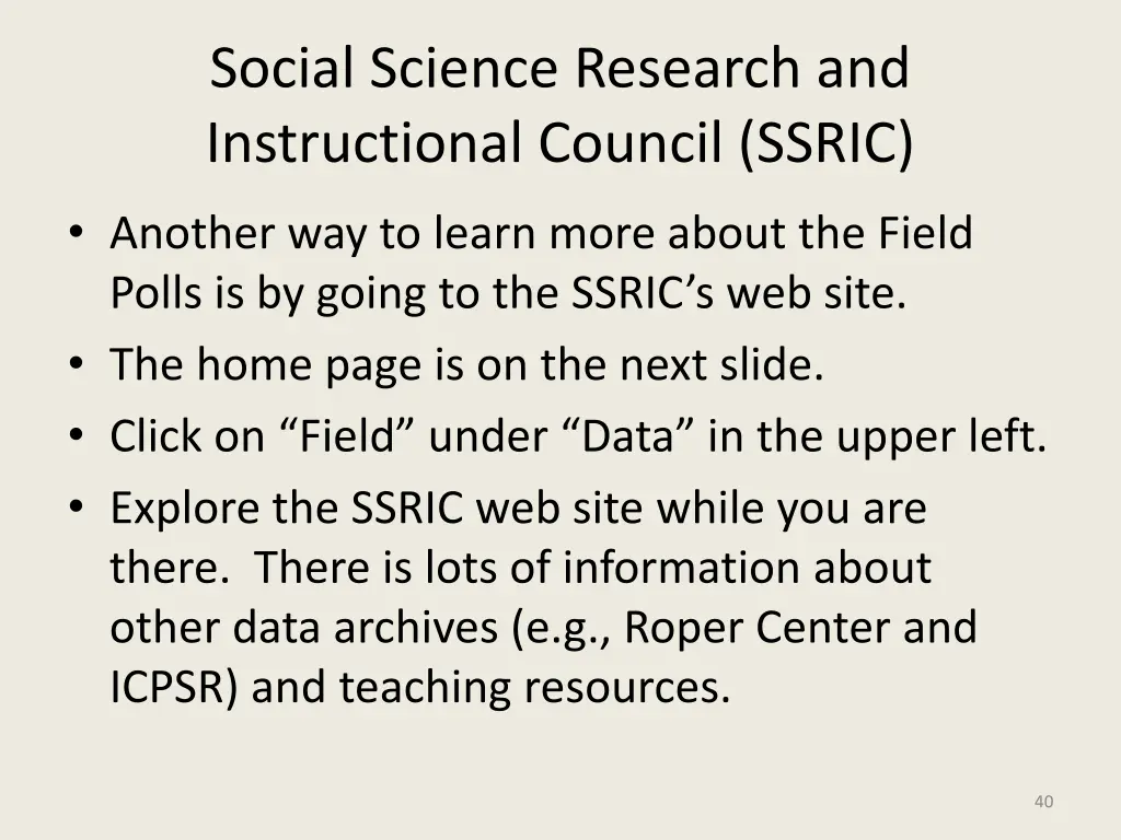 social science research and instructional council