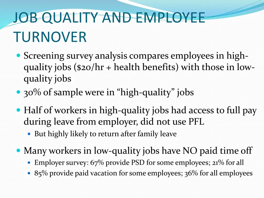 job quality and employee turnover