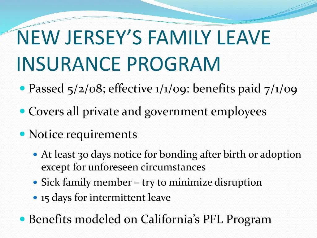 new jersey s family leave insurance program