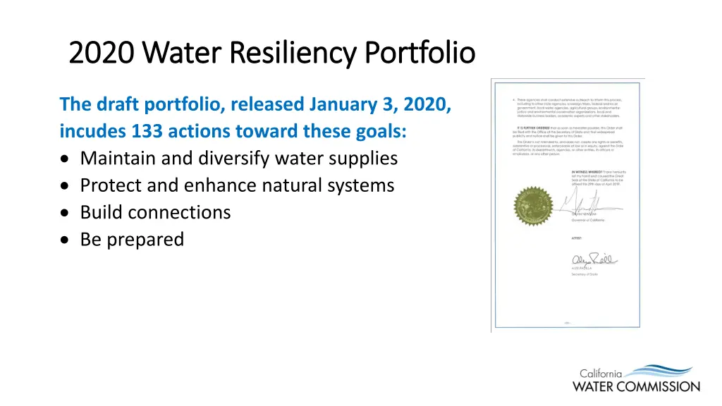 2020 water resiliency portfolio 2020 water 2