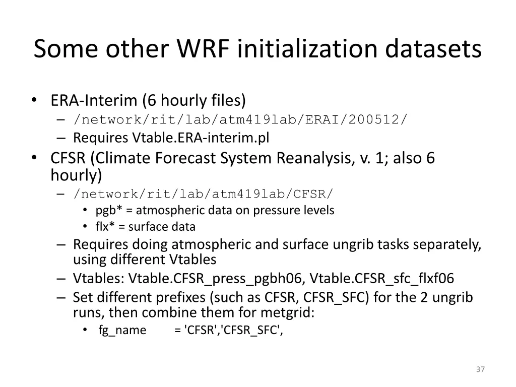 some other wrf initialization datasets