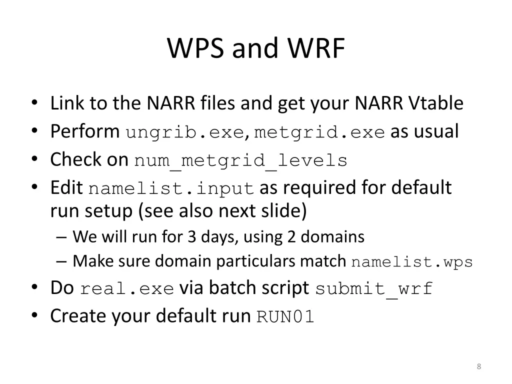 wps and wrf