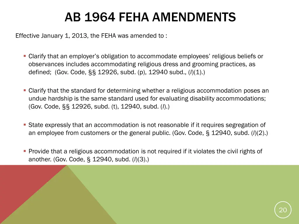 ab 1964 feha amendments