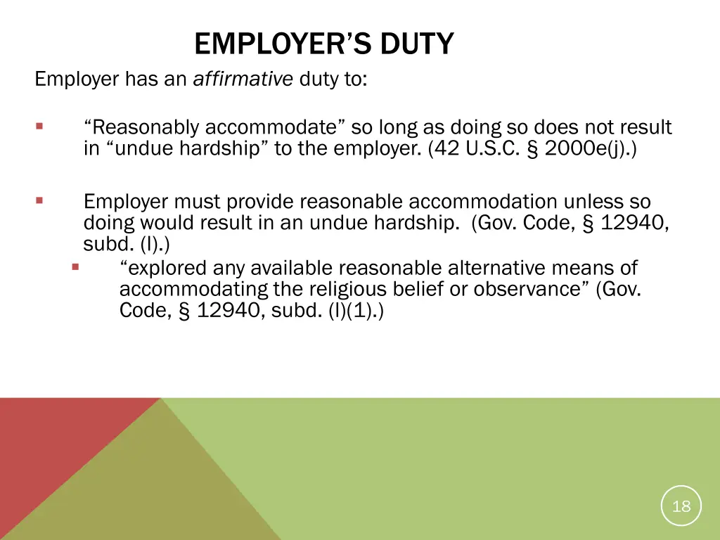 employer s duty