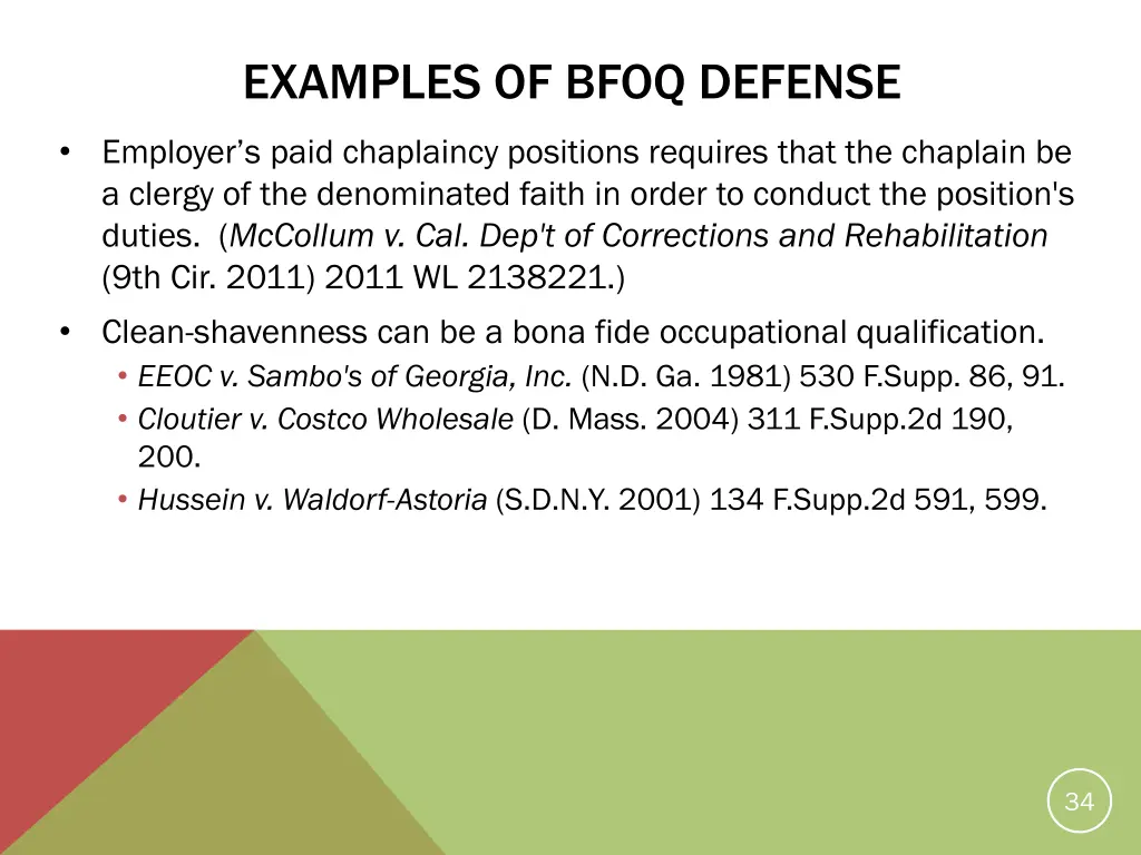 examples of bfoq defense