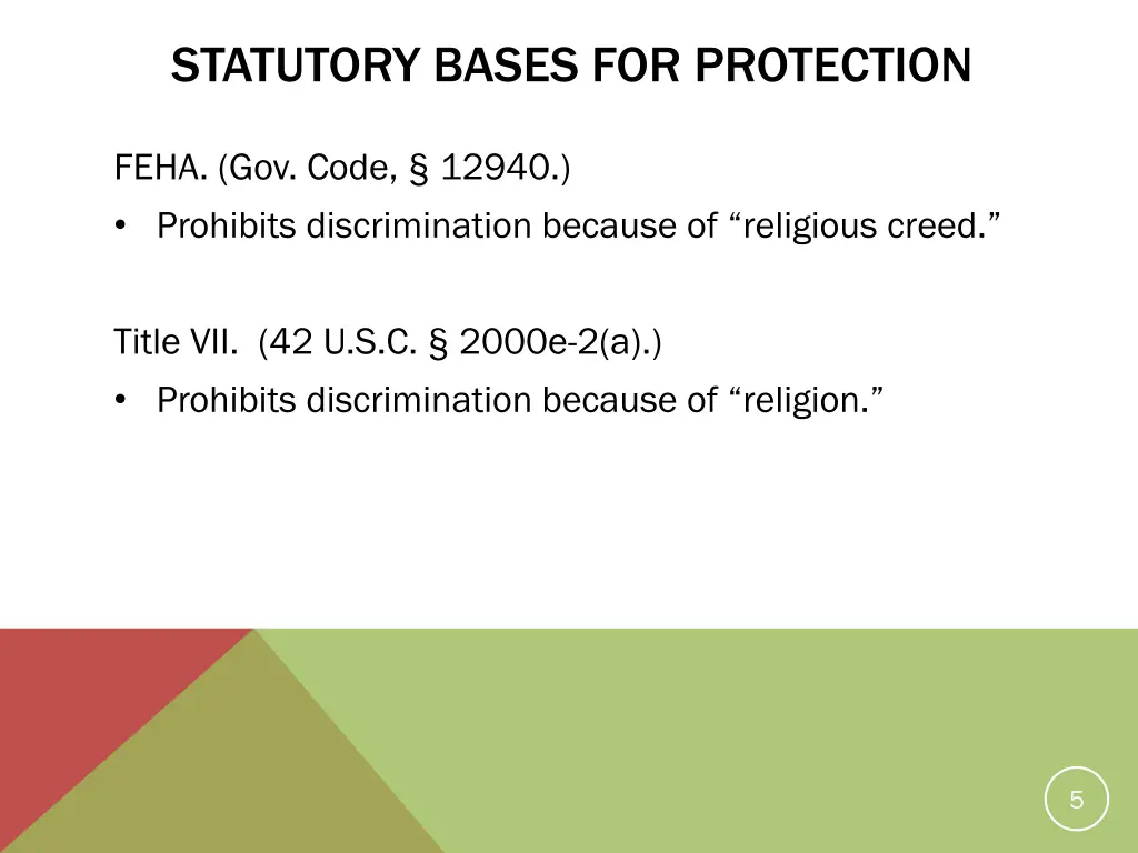 statutory bases for protection