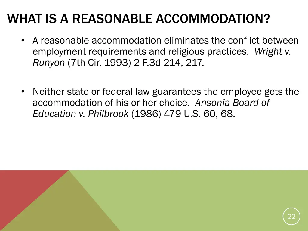 what is a reasonable accommodation