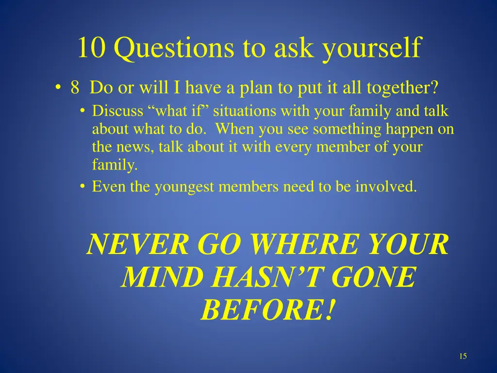 10 questions to ask yourself 11