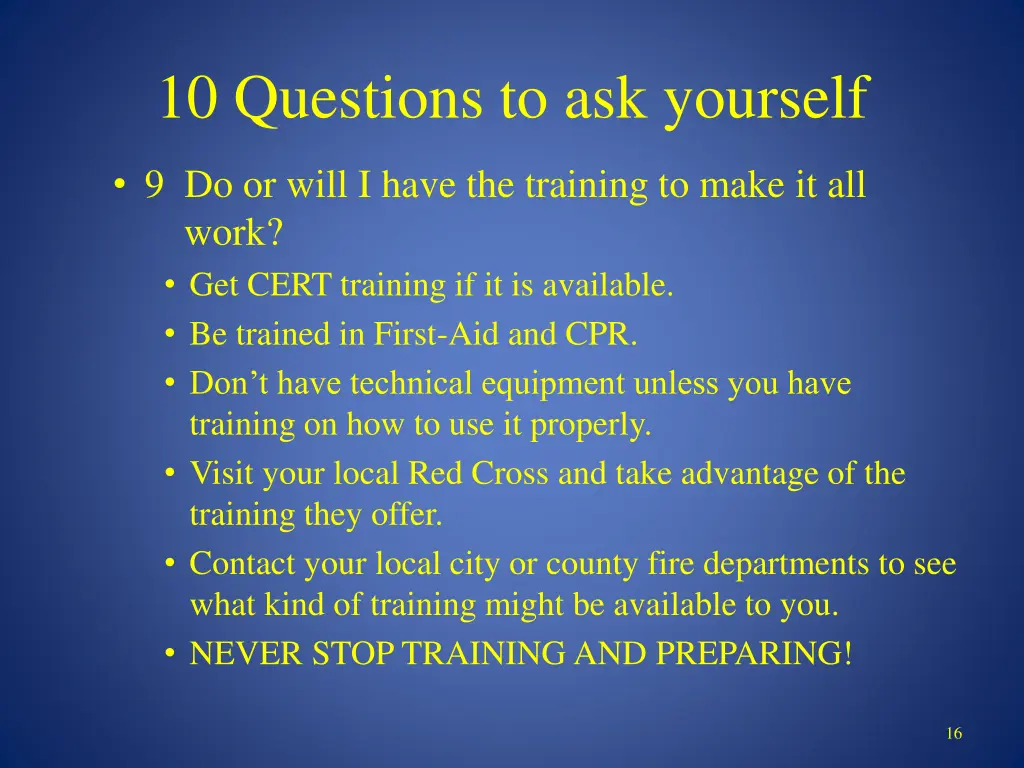 10 questions to ask yourself 12