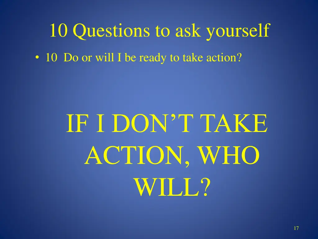 10 questions to ask yourself 13