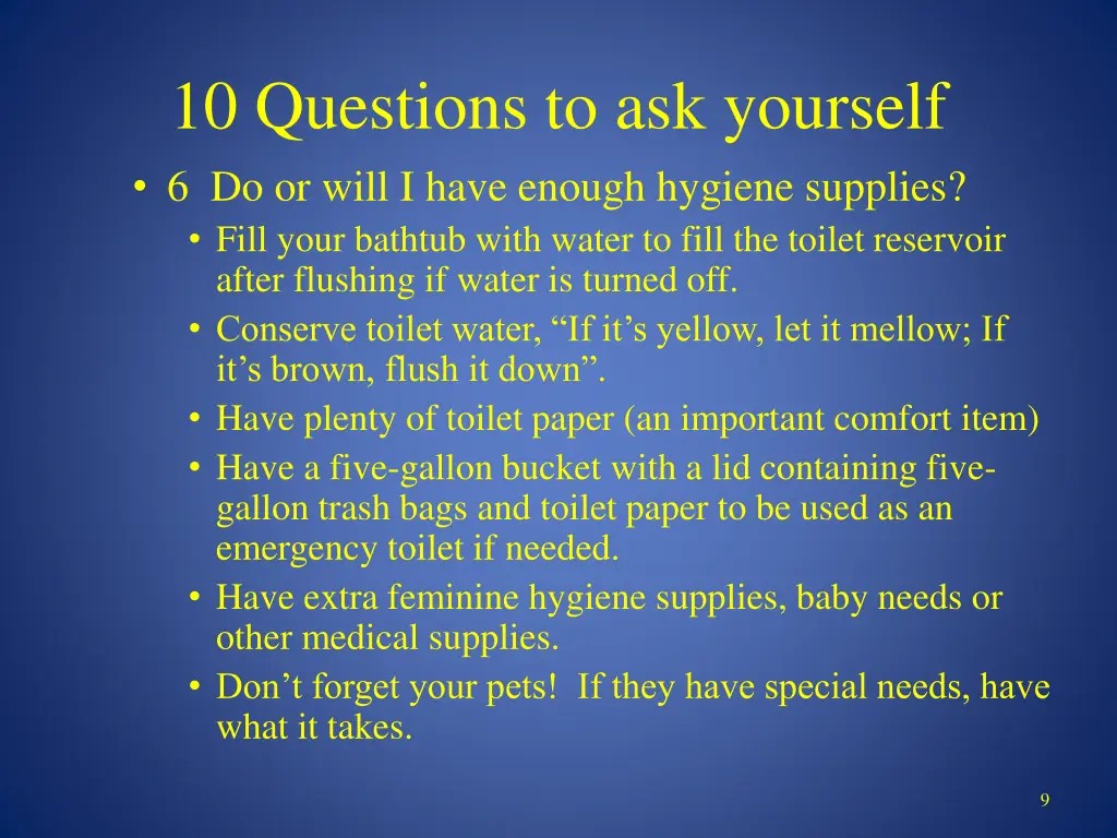 10 questions to ask yourself 6 do or will i have