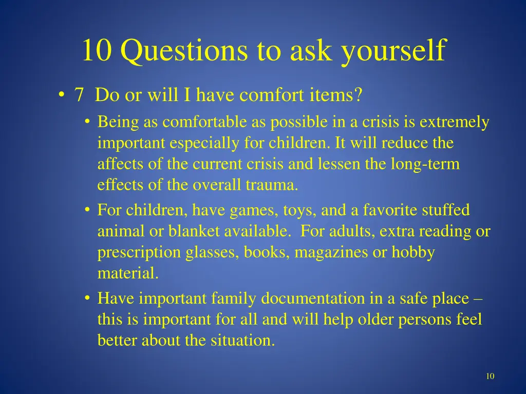 10 questions to ask yourself 6