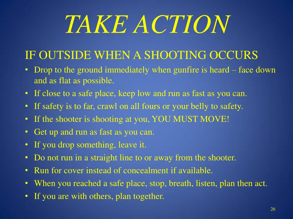 take action