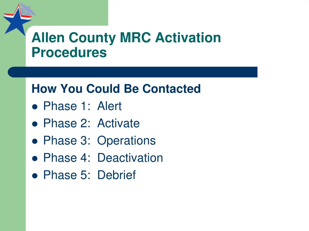 allen county mrc activation procedures