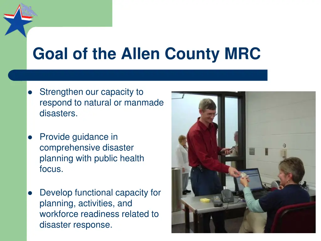 goal of the allen county mrc