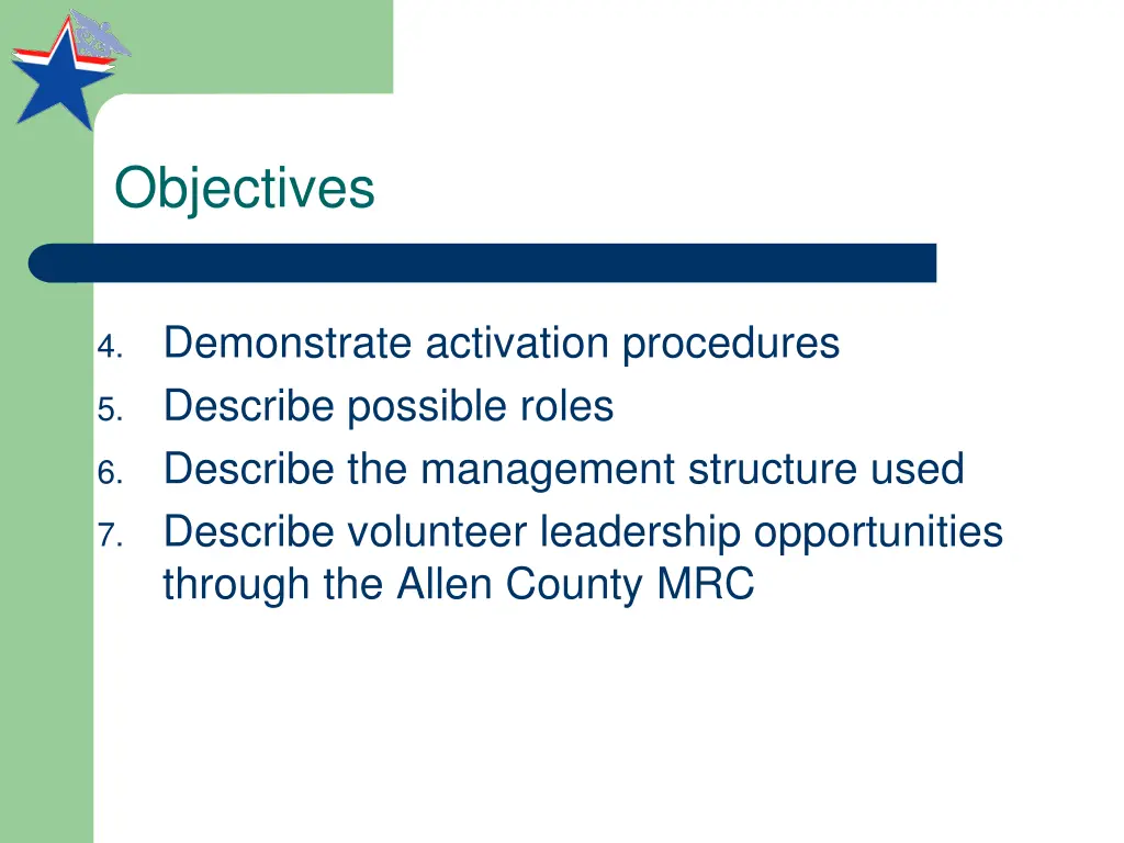 objectives 1