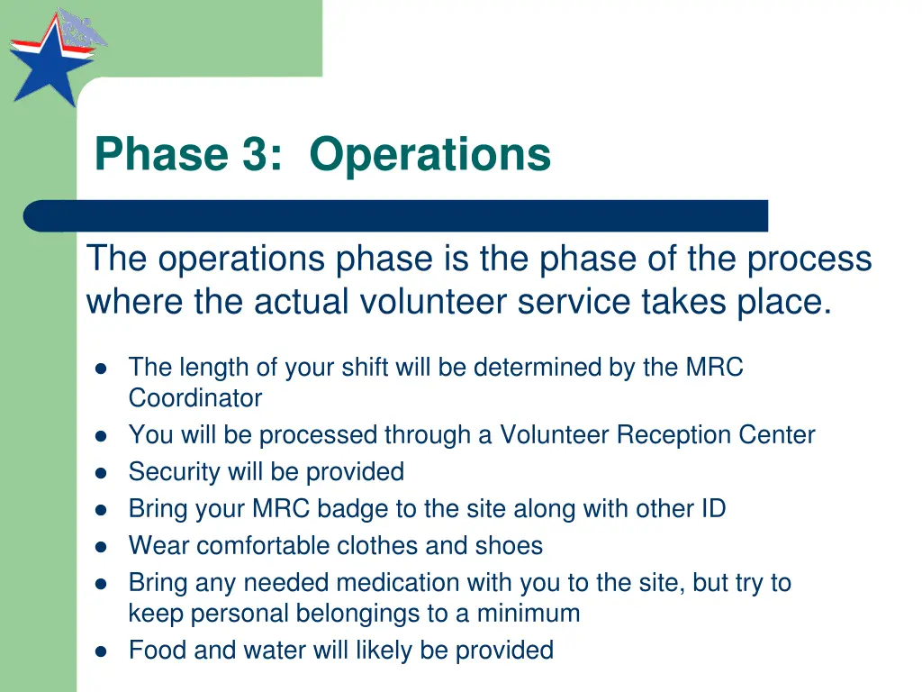 phase 3 operations