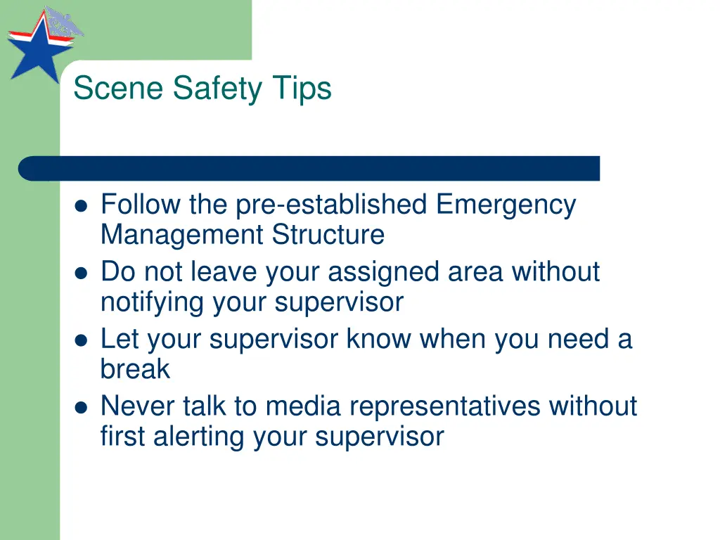 scene safety tips