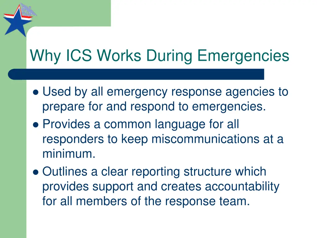 why ics works during emergencies