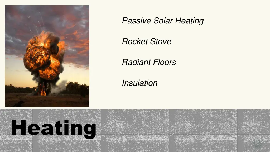 passive solar heating