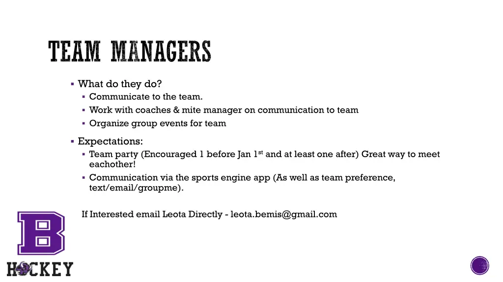 team managers