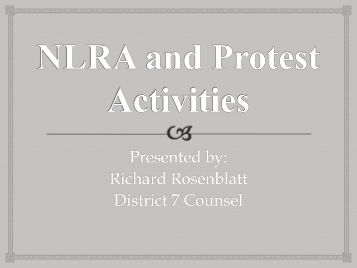 nlra and protest activities