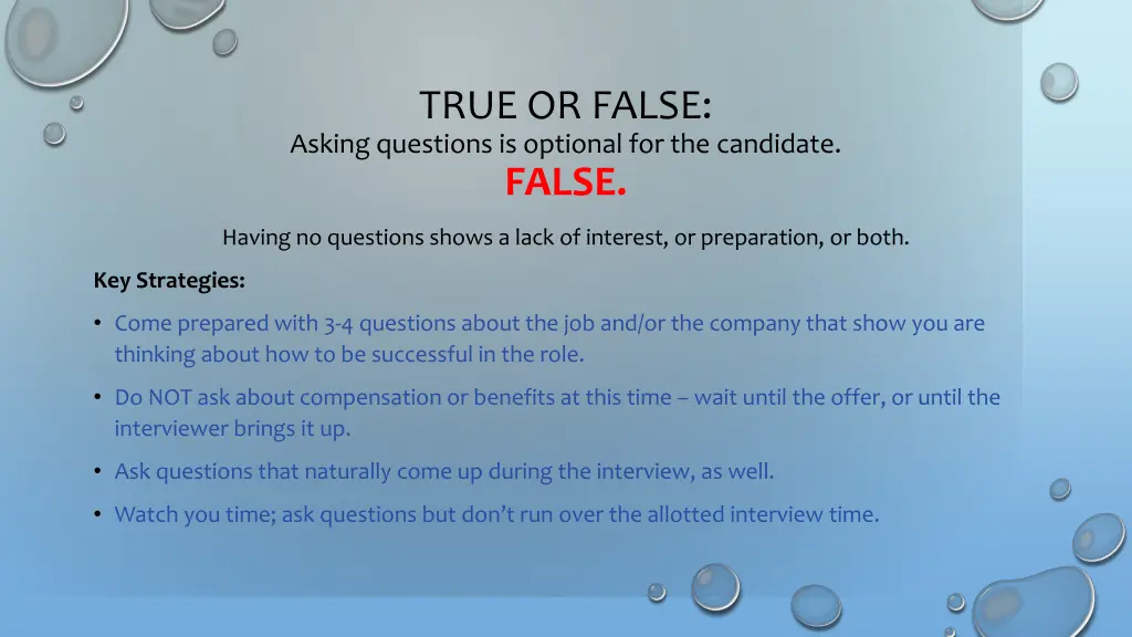 true or false asking questions is optional 2