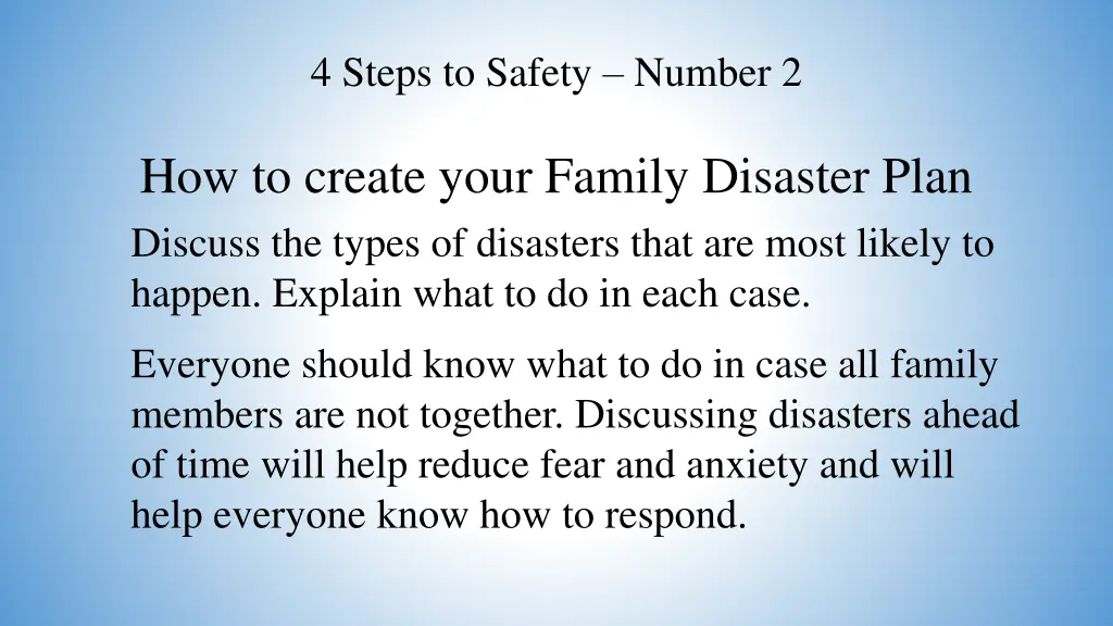 4 steps to safety number 2 2