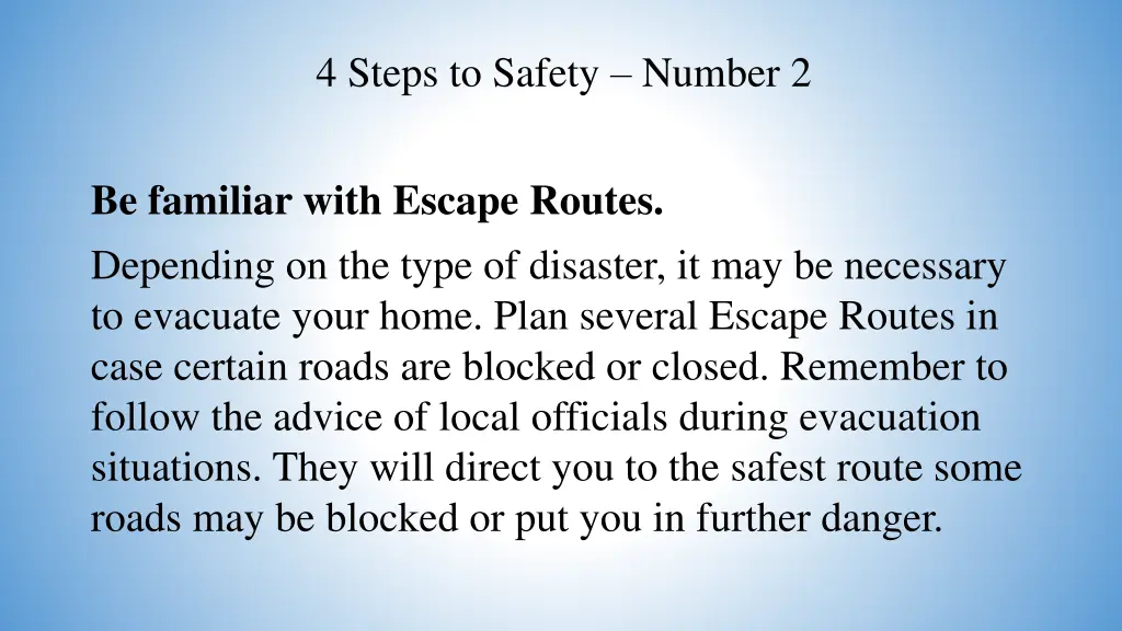 4 steps to safety number 2 7