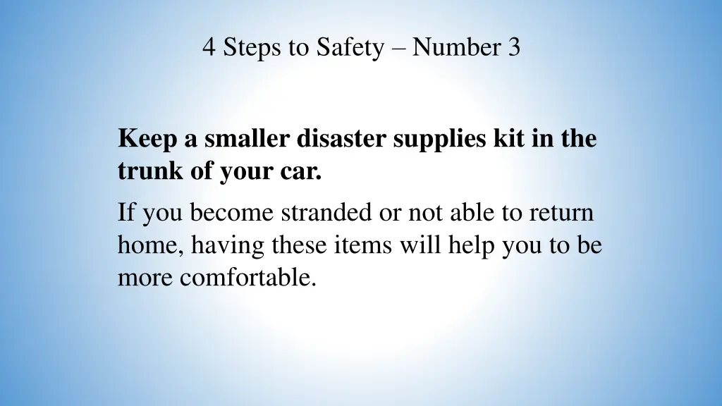 4 steps to safety number 3 12