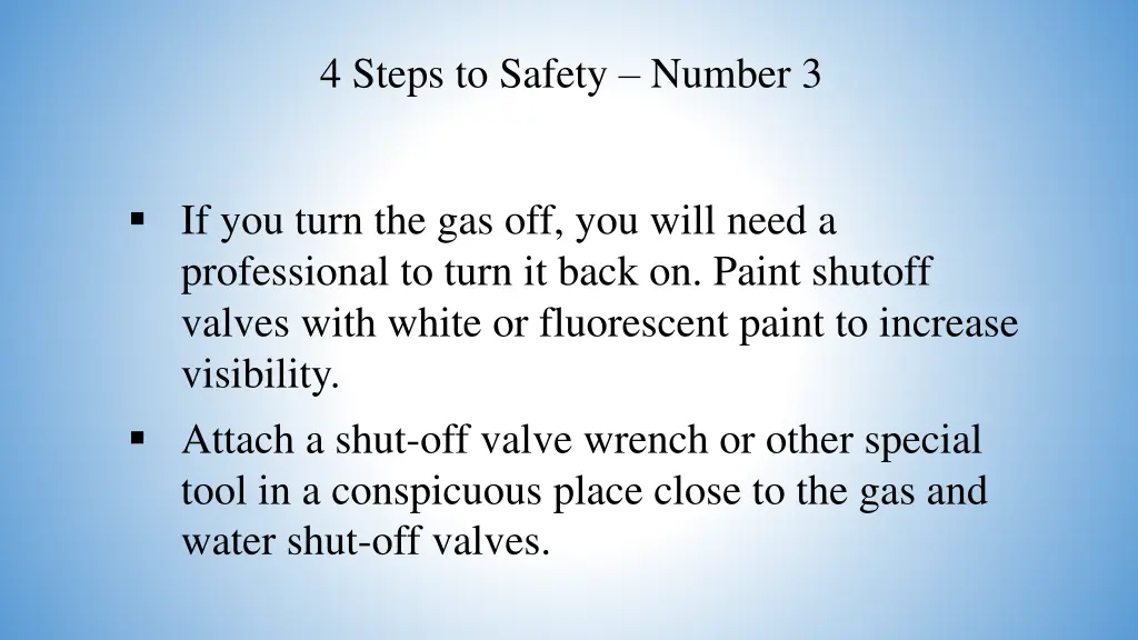 4 steps to safety number 3 3