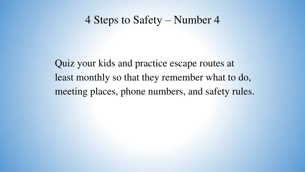 4 steps to safety number 4 1