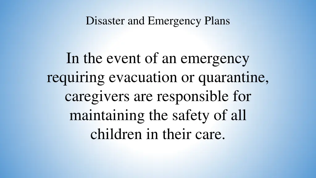 disaster and emergency plans 2