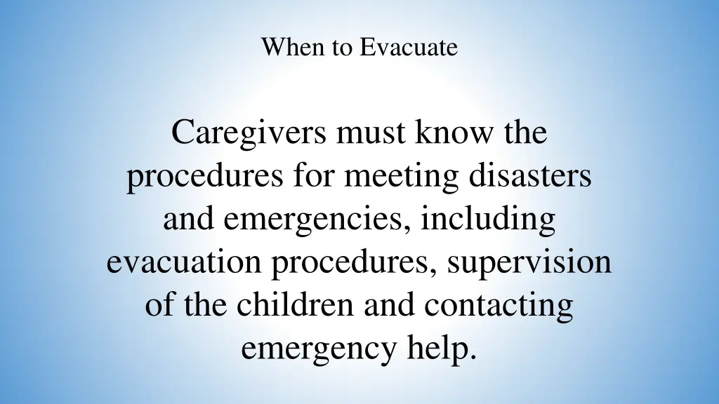 when to evacuate 2