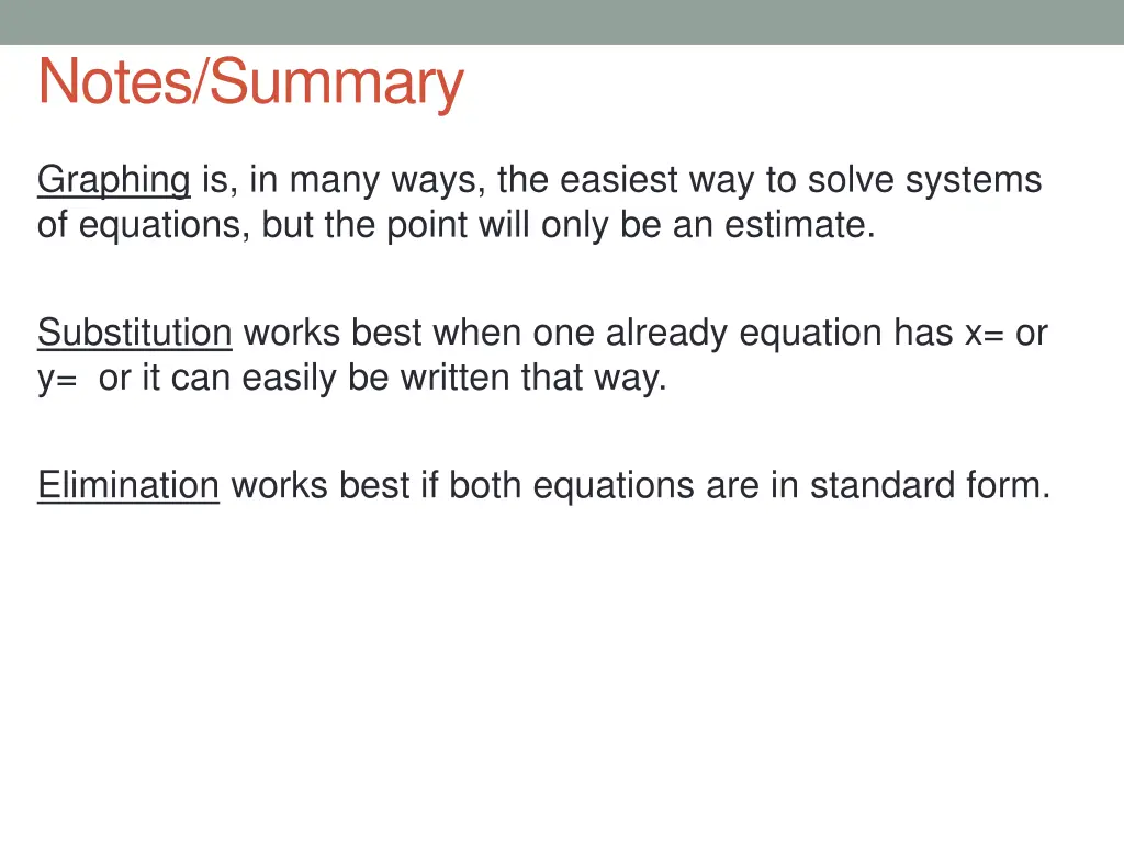 notes summary