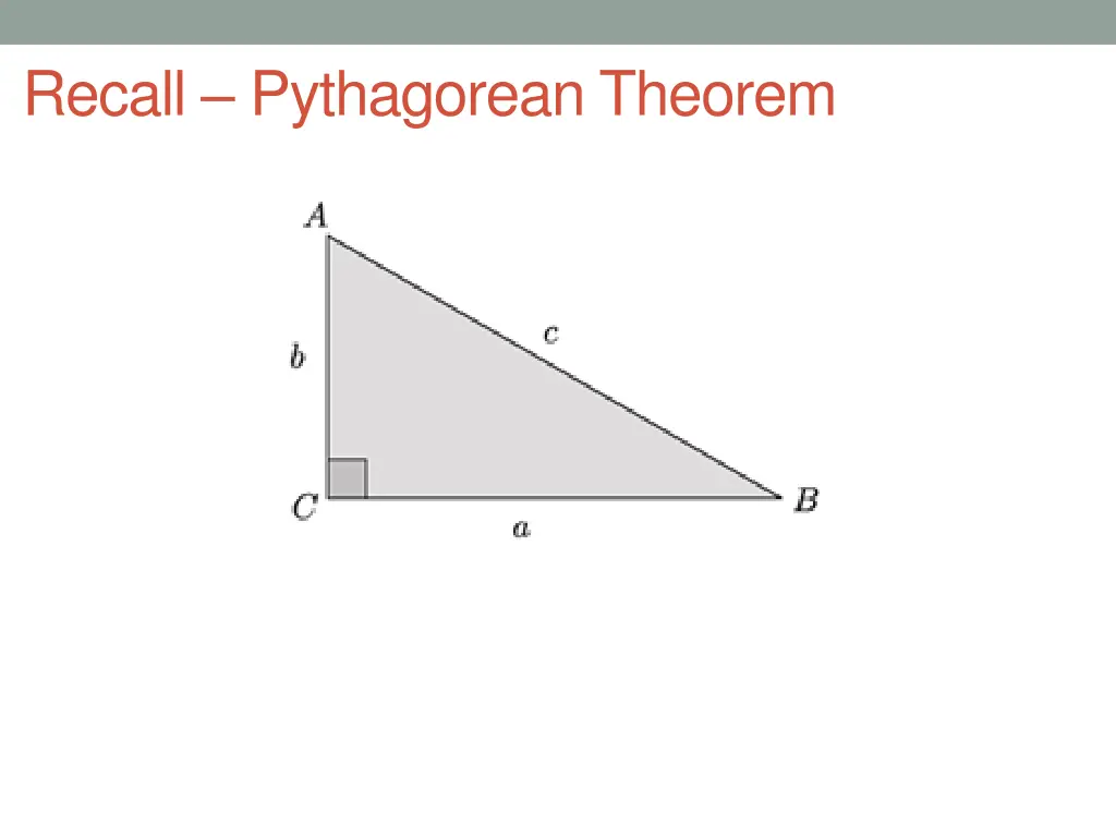 recall pythagorean theorem