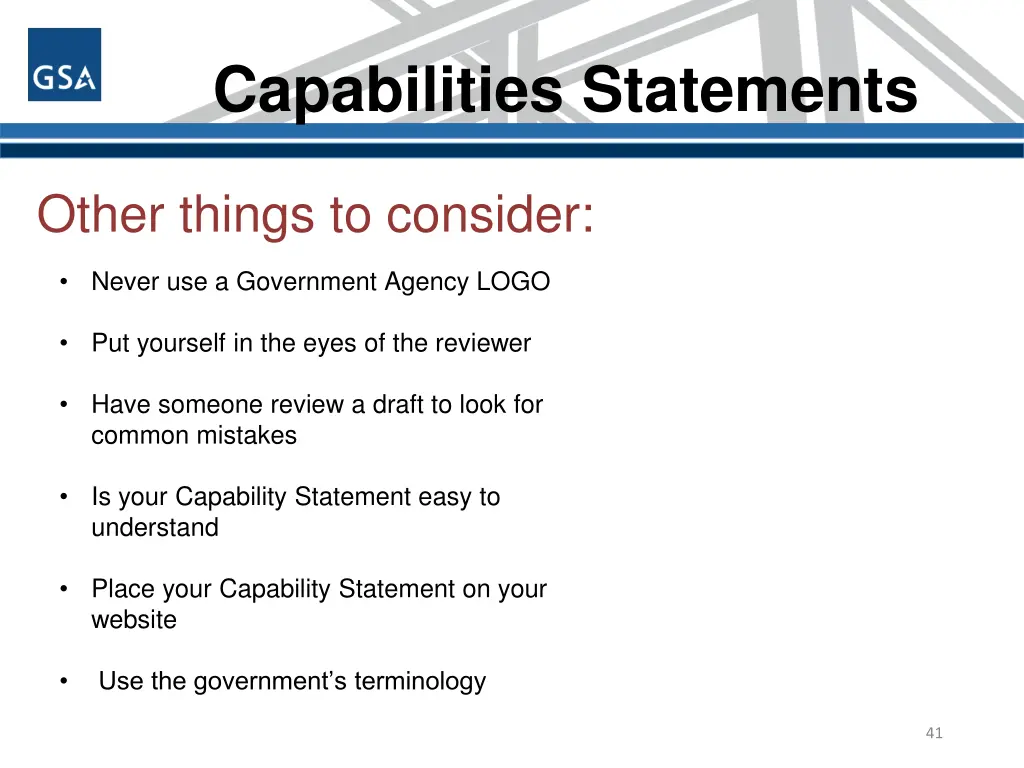 capabilities statements 9