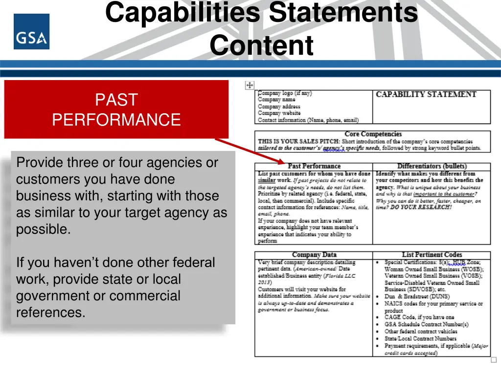 capabilities statements content 10